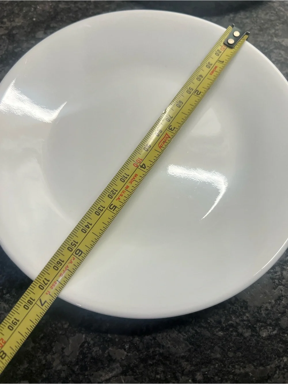 Set of 4 White Corelle Salad/Bread Plates -WINTER FROST.